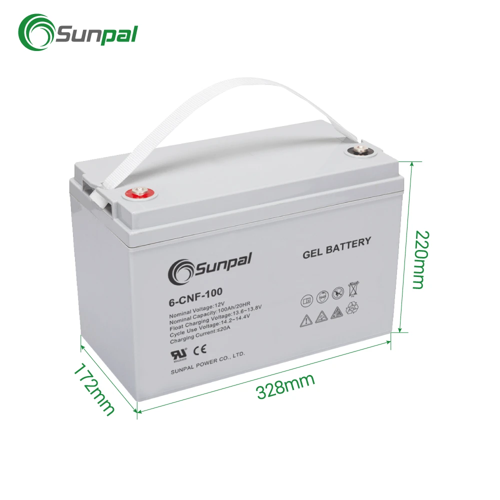 Sunpal Storage Battery Deep Cycle Solar Battery 12V 24V 100AH 150AH 200AH 250AH