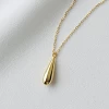Suowei Bayan Kolye 925 Sterling Silver Women Necklace Pendant Zincir Kolye Drop Gold Plated Jewelry Personalized Necklace