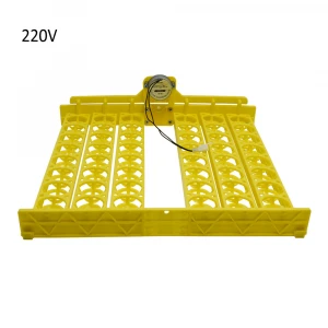 Super Design Poultry Goose Duck Automatic 56 Eggs Plastic Trays Turner Chicken Egg Incubator with turning motor  For Sale