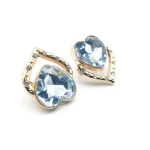 Sweet Heart Shape Crystal Lovely Lightgold Metal  Woman Bag Accessories