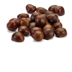 Sweet organic Roasted whole chestnuts in bags