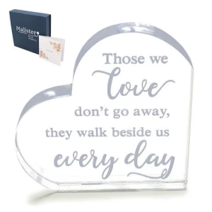 Sympathy Gifts Memorial for Loss of Mother - Glass Crystal Heart Bereavement Gifts in Memory of Loved One Loss of Father Husband
