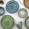 Tableware Color Glazed Everyday Customized  Retro Ceramic Stoneware Dinnerware Sets