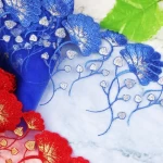 Taidian Tulle Lace Polyester Water-soluble High Quality Embroidery Net Lace Wedding Dress 2022 Fashion Lace trim