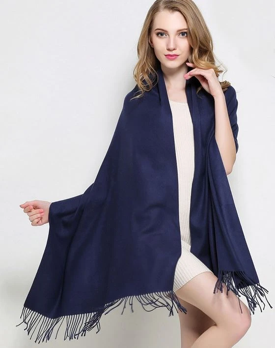 Tassel Solid color winter shawl scarves,  high quality women Cashmere Scarf JTVOVO