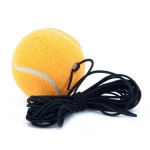 Tennis ball with elastic string for training
