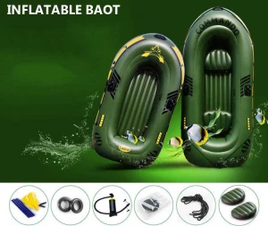 Thicken Wide Cheap Pvc Plastic 3 Person Adventure Boat Inflatable Fishing Boat