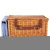 Import Time-limited Promotion Rattan Wicker Willow wholesale customized rectangle blue Picnic Basket hamper set 4  with mat blanket from China
