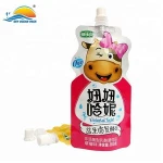Tin tie spout pouch for beverage bag baby fruit puree
