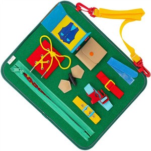 Toddlers Kids Busy Board Educational Toys Felt Board Basic Skills Activity Board