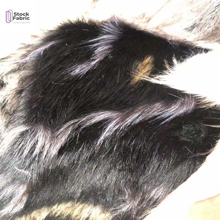 Top quality polyester faux fur dog fur with long hair stock fabric