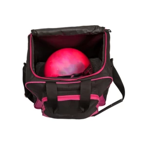 Tote Bowling Bag For Single Ball With Padded Ball Holder For Women Pink Bowling Ball Carry Bag