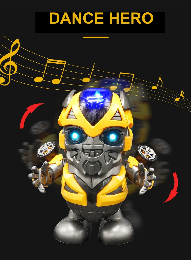 Transformers toy Bumblebee Wireless speaker Super Dancing Robot toys for adults Kids with Stereo Music light and sounds