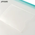 Transparent zipper pouch waterproof double plastic document organizer bag zip file folder pp a4 pvc zipper envelope file bags