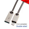 Trending hot products double sided usb3.0 quick speed charging cable 1.5M/2M/6ft metal cords for android and iphone cell phone