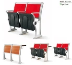 Triumph School Theater Auditorium Chair / college school step bench chair / tip-up folding chair with small tablet