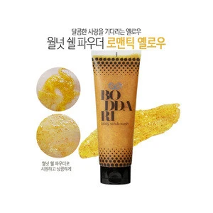 Tube Type Boddari Body Scrub Romantic Yellow Without Using Microbeads For Smooth And Shiny Skin