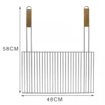 Two handle large BBQ tools of vegetable grill basket stainless steel BBQ grill basket