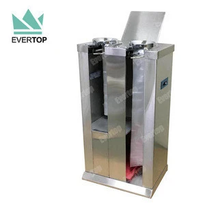 U-16 High quality Stainless Steel Double Slot Umbrella Bag Dispenser with top plate Umbrella Bagger with Wheels