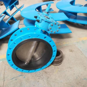 Underground pipe network D341X-10/16Q QT450 PN16 DN400 rubber seal double flange price butterfly valve