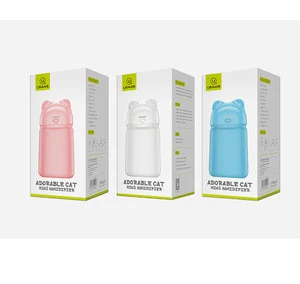 USAMS ZB046 Adorable Cat Mini Humidifier Water Bottle Air Humidifier Small Size Portable for Dry Air