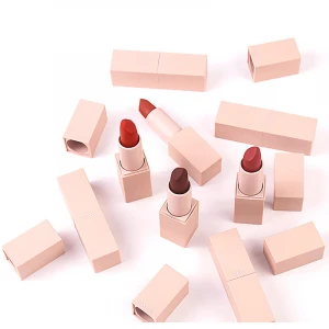 Vegan matte moisturizing lipstick waterproof private label customized cosmetic makeup Nude lipstick