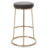 Velvet Seat Metal Legs modern electroplated bar stool