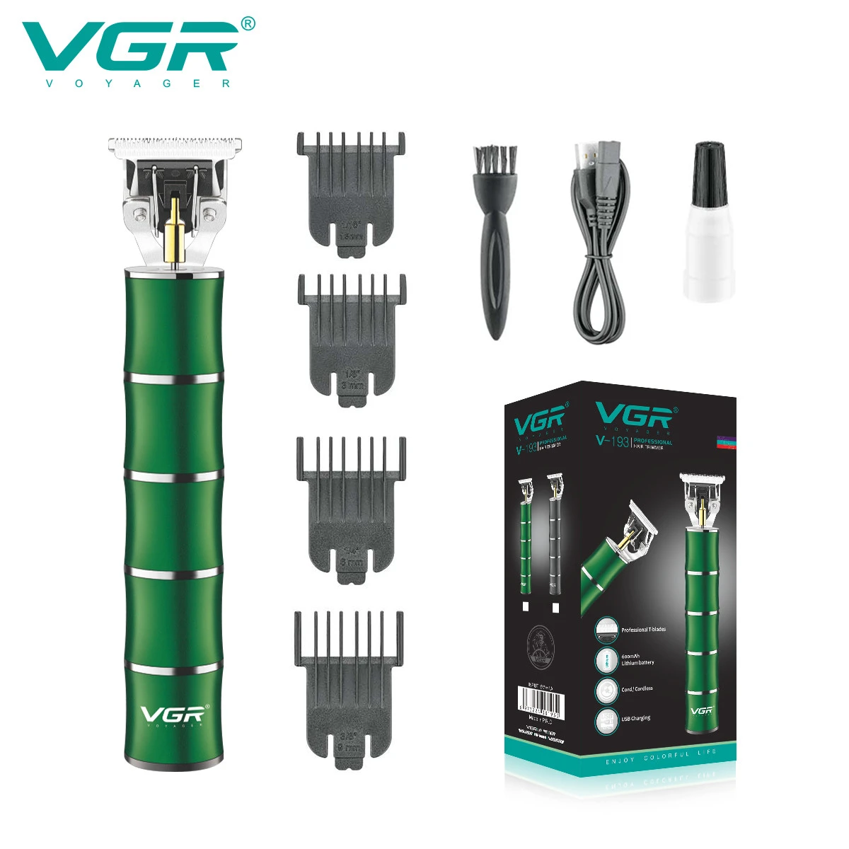 VGR electric hair trimmer V-193 trimmer for man rechargeable beard professional trimmer maquina de cortar cabelo