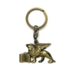 Vivid 3D Metal Keychains Zinc Alloy Made Plated Antique Nickel Howling Lion