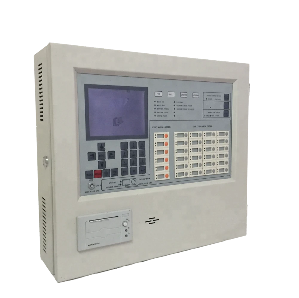 Wall-mounted addressable fire alarm control panel FW6000 with max 128 detectors