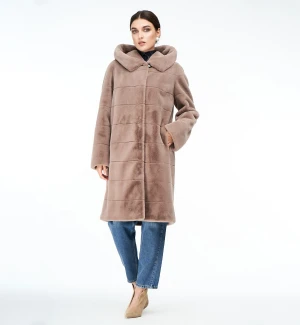 Warm Winter & Fall SM-1502 faux mink fur coat