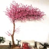 wedding centerpiece wood artificial plant 3m flower bonsai white pink japanese cherry blossom fake peach tree