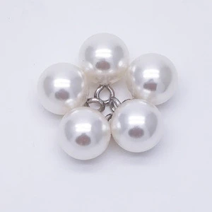 WG3412 10mm high quality painting shank plastic pearl button for sweater