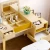 Import white yellow makeup dresser wardrobe dressing table designs from China