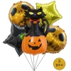Wholesale 18 inch round square shaped Halloween series aluminum film balloon Halloween witch pumpkin toy mall dress up balloon