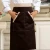 Import wholesale 2021 black cheap baker custom apron women men waitress kitchen cotton two pockets half waist cooking aprons chef apron from China