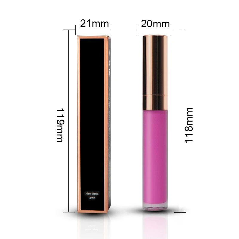 Wholesale 30 colors matte vegan cosmetics customized liquid lipstick and lip gloss