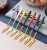 Import Wholesale 304 Stainless Steel small fork Reusable metal Dessert Cake Forks Silver matte Gold Fruit Fork set from China