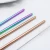 Import Wholesale bar accessories cheap metal stainless steel colorful reusable drinking straws with cleaning brush and case from China
