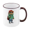 Wholesale Blanks Product personalized ceramic coffee mug 11oz Sublimation Mug with Black Rim & Handle