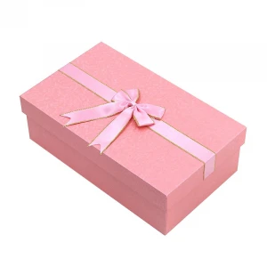 Wholesale bowknot Paper Cardboard Gifts Packaging Box With Lid