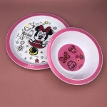 Wholesale BPA Free Reusable Design Dinner Dish Plates Plastic New Design Custom Printed Dinner Plate