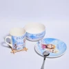 Wholesale cartoon printing cup plate set bone China tableware dinnerware set dinner set