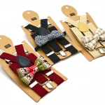 Wholesale Cheap Elastic Baby Boys Girls Stripe Bow Tie Braces Kids Suspenders And BowTie Set