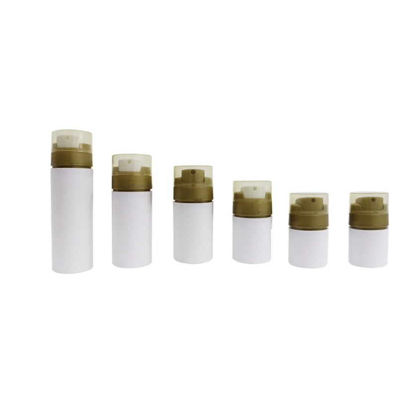 wholesale container cosmetic plastic lotion bottle 35ml 50ml  75ml 100ml 150ml white airless pump bottle