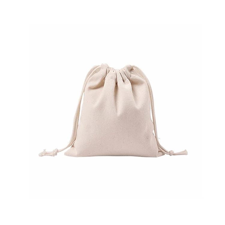 Wholesale Custom Cloth Bag, Natural Cotton Drawstring Bag, Promotion Drawstring Cotton Drawstring Bag