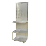 Wholesale custom stainless steel metal pegboard shelving merchandise display rack stand hole plate tool car