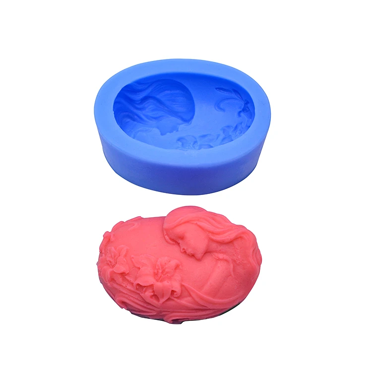 Wholesale customize DIY 3D Oval Shaped Silicone Soap Molds