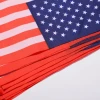 Wholesale Customized 100% Polyester American USA String Bunting Flags High quality 14x21cm American string pennant bunting flags