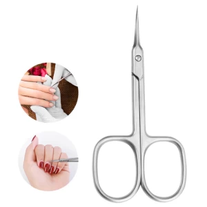 Wholesale high quality stainless steel Russian nail scissor curved cuticle scissors